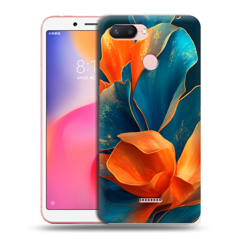 Пластиковый чехол на Xiaomi RedMi 6 с принтом Цветы Пластиковый чехол на Xiaomi RedMi 6 с принтом Цветы
