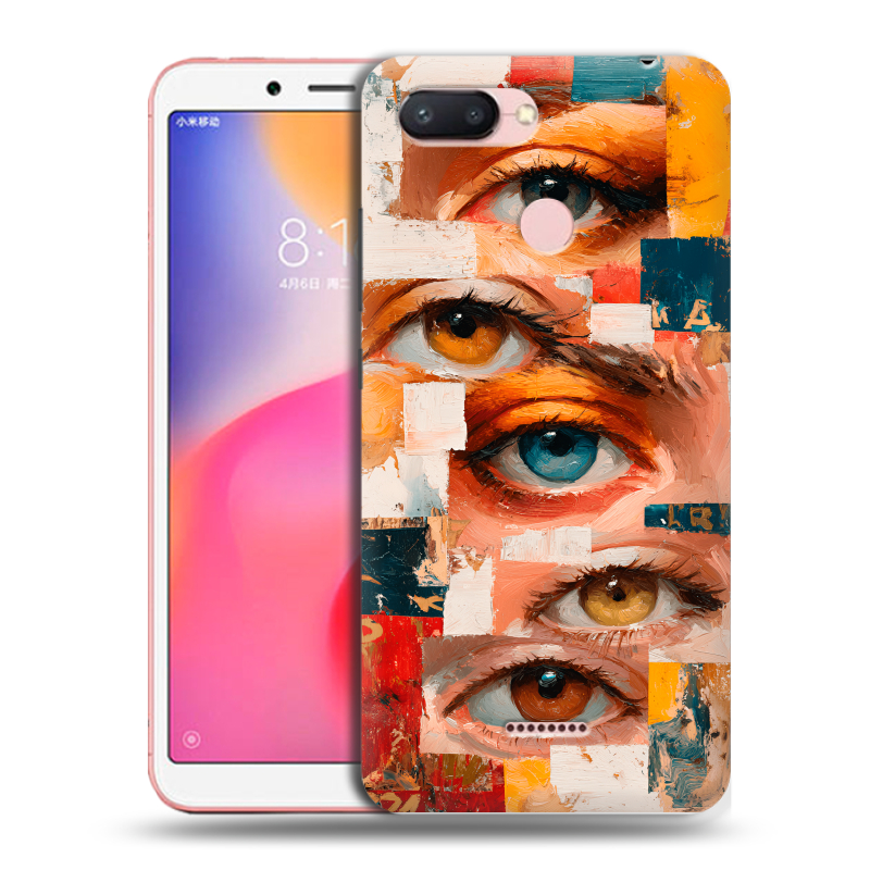 Силиконовый чехол на Xiaomi RedMi 6 с принтом Модный принт Силиконовый чехол на Xiaomi RedMi 6 с принтом Модный принт