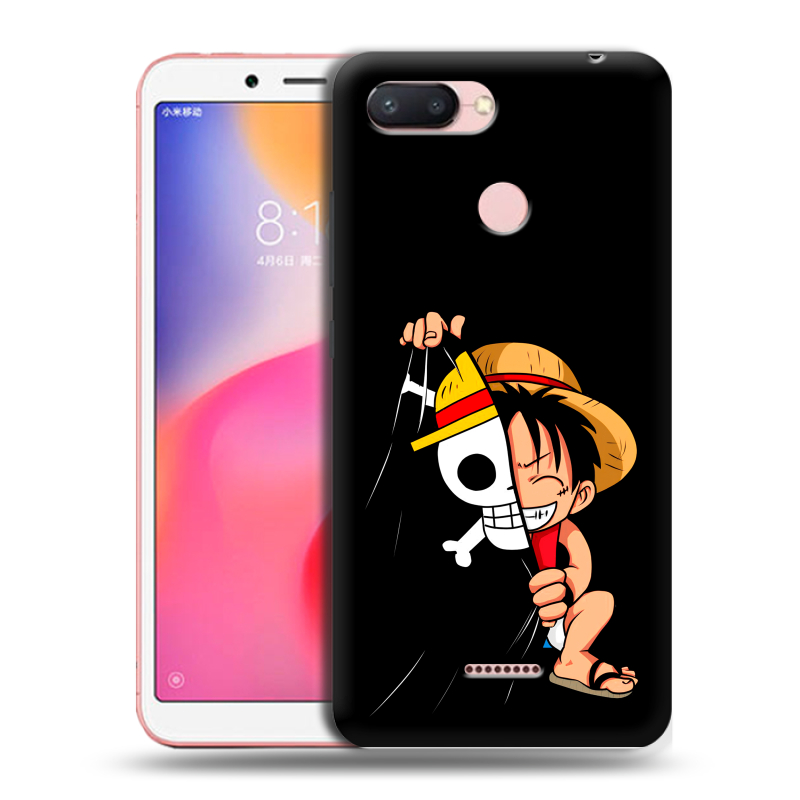 Силиконовый противоударный чехол на Xiaomi RedMi 6 с принтом One Piece Ван Пис Силиконовый противоударный чехол на Xiaomi RedMi 6 с принтом One Piece Ван Пис