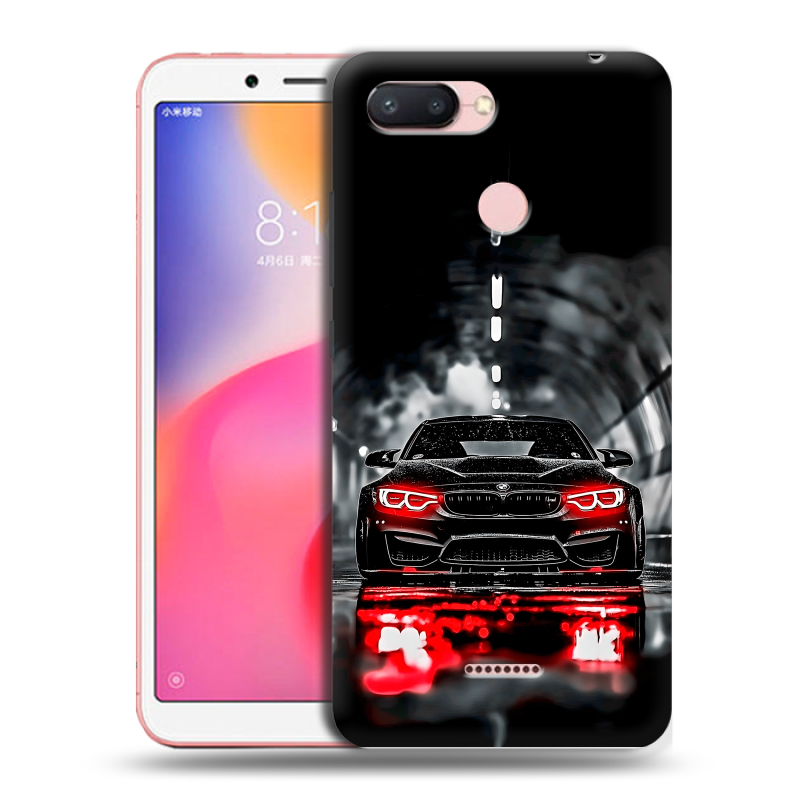 Пластиковый чехол на Xiaomi RedMi 6 с принтом BMW БМВ Пластиковый чехол на Xiaomi RedMi 6 с принтом BMW БМВ