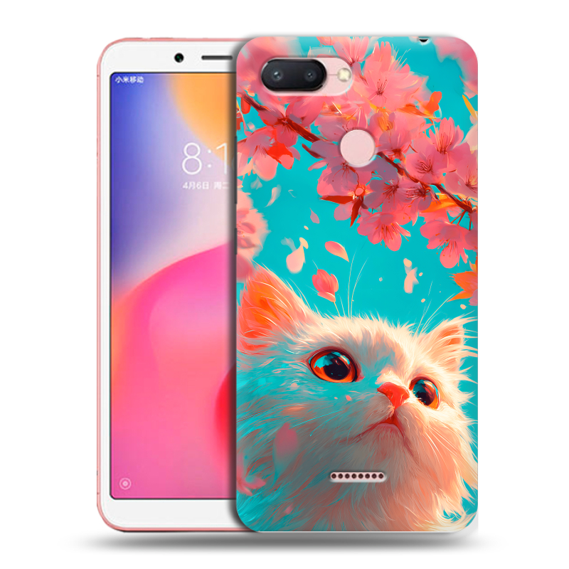 Силиконовый чехол на Xiaomi RedMi 6 с принтом Красивый кот Силиконовый чехол на Xiaomi RedMi 6 с принтом Красивый кот