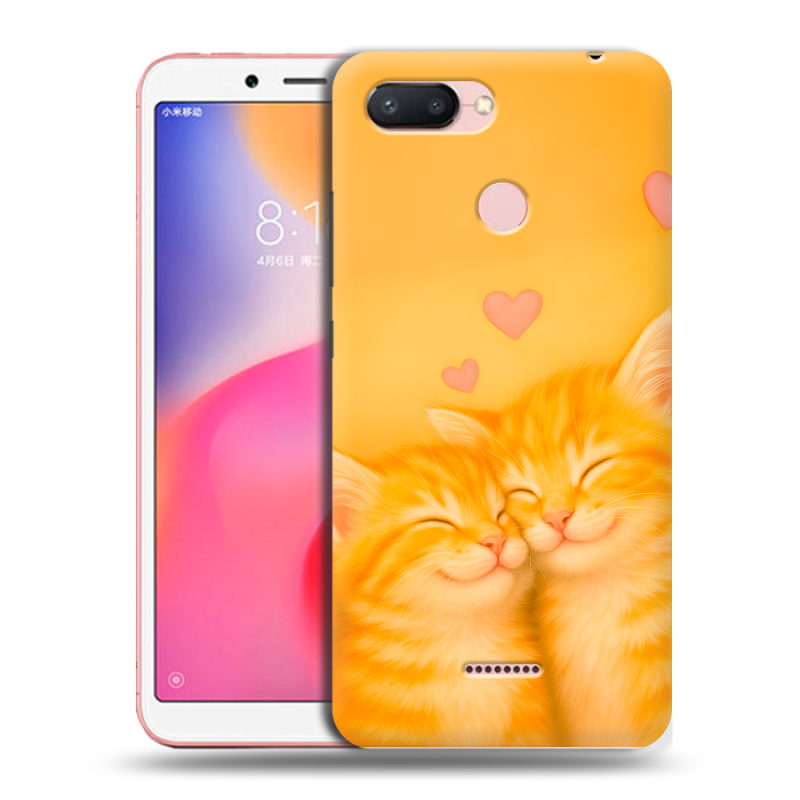 Пластиковый чехол на Xiaomi RedMi 6 с принтом Милые котята Пластиковый чехол на Xiaomi RedMi 6 с принтом Милые котята