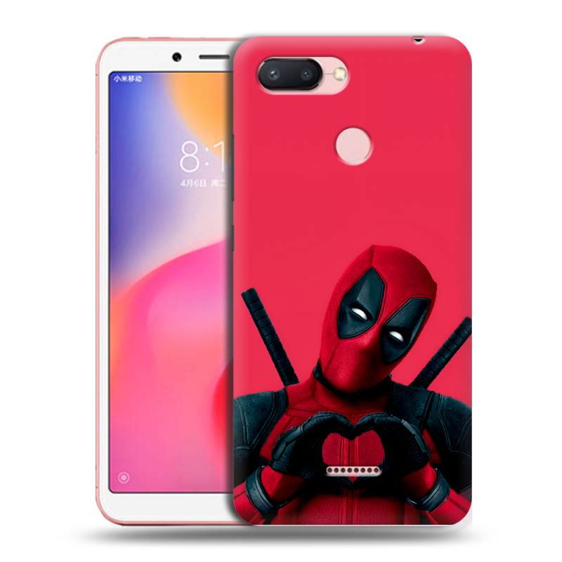 Силиконовый чехол на Xiaomi RedMi 6 с принтом Дедпул Deadpool Силиконовый чехол на Xiaomi RedMi 6 с принтом Дедпул Deadpool