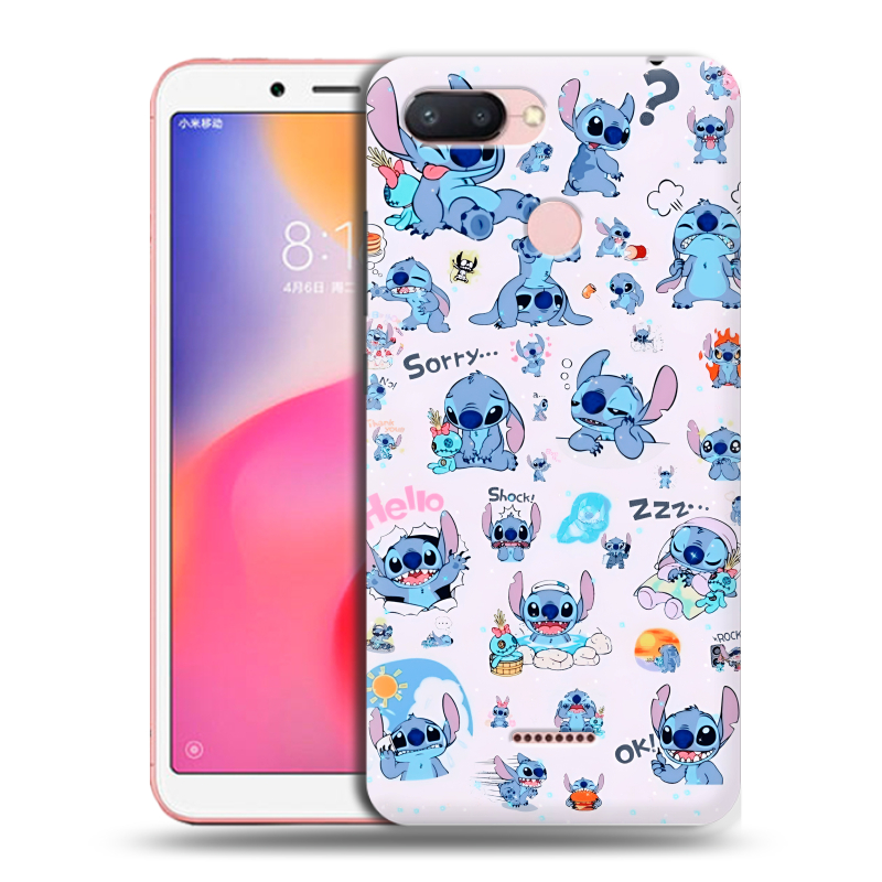 Силиконовый чехол на Xiaomi RedMi 6 с принтом Лило и Стич Силиконовый чехол на Xiaomi RedMi 6 с принтом Лило и Стич