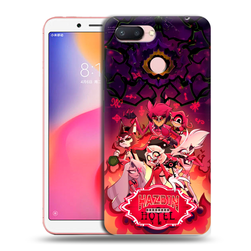 Пластиковый чехол на Xiaomi RedMi 6 с принтом Hazbin Hotel Отель Хазбин Пластиковый чехол на Xiaomi RedMi 6 с принтом Hazbin Hotel Отель Хазбин
