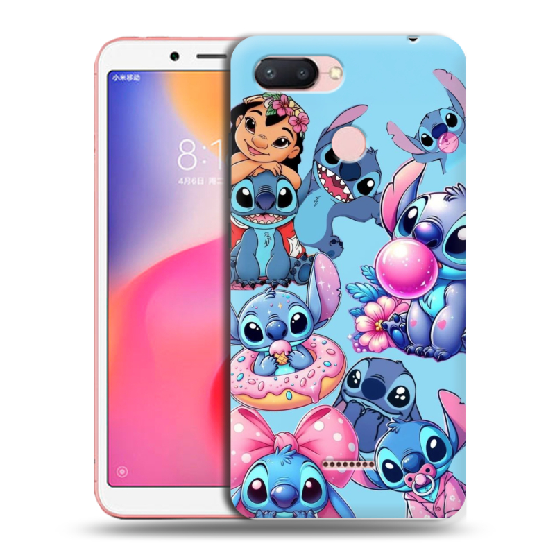 Силиконовый чехол на Xiaomi RedMi 6 с принтом Лило и Стич Силиконовый чехол на Xiaomi RedMi 6 с принтом Лило и Стич