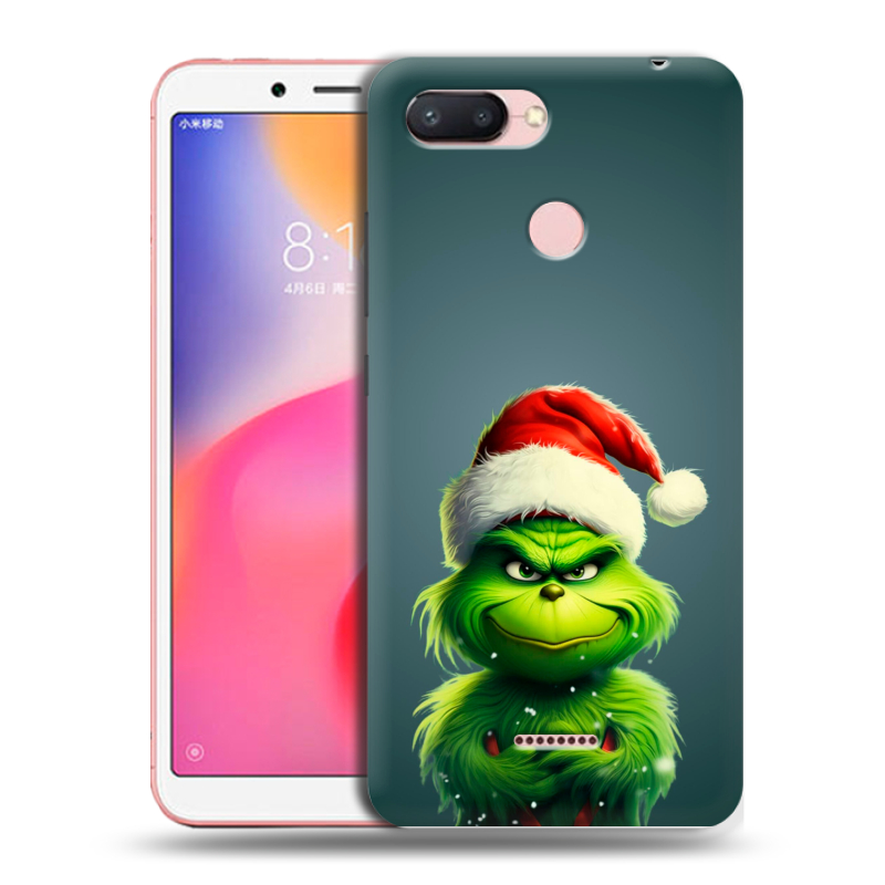 Пластиковый чехол на Xiaomi RedMi 6 с принтом Новый год Пластиковый чехол на Xiaomi RedMi 6 с принтом Новый год