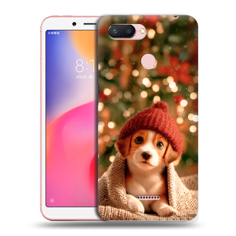 Силиконовый чехол на Xiaomi RedMi 6 с принтом Новый год Силиконовый чехол на Xiaomi RedMi 6 с принтом Новый год