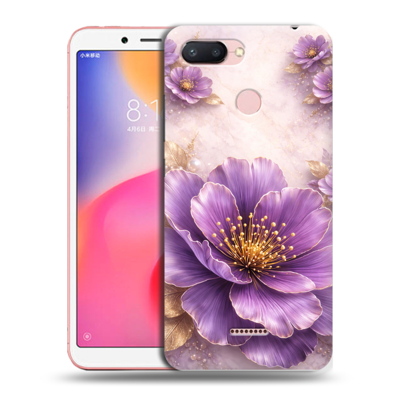 Силиконовый противоударный чехол на Xiaomi RedMi 6 с принтом женский Силиконовый противоударный чехол на Xiaomi RedMi 6 с принтом женский