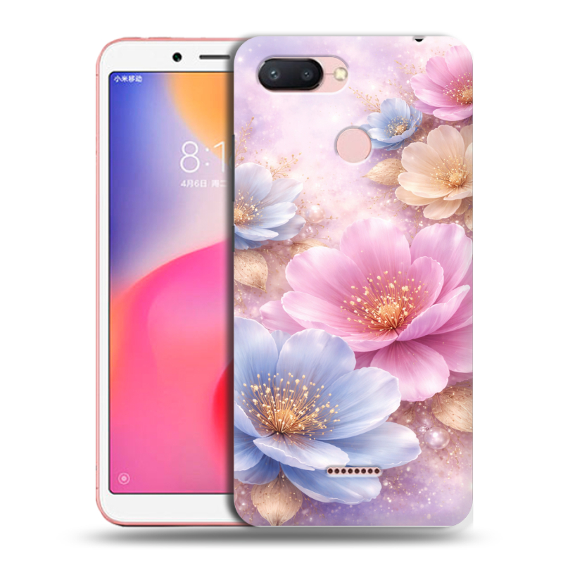 Пластиковый чехол на Xiaomi RedMi 6 с принтом женский Пластиковый чехол на Xiaomi RedMi 6 с принтом женский