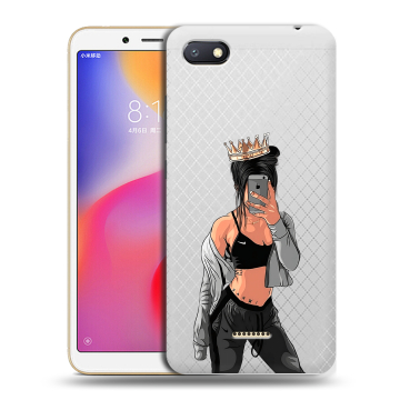 Силиконовый противоударный чехол на Xiaomi RedMi 6A с принтом Женские принты Силиконовый противоударный чехол на Xiaomi RedMi 6A с принтом Женские принты