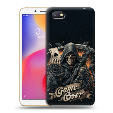 Силиконовый противоударный чехол на Xiaomi RedMi 6A с принтом Скелет карты Силиконовый противоударный чехол на Xiaomi RedMi 6A с принтом Скелет карты