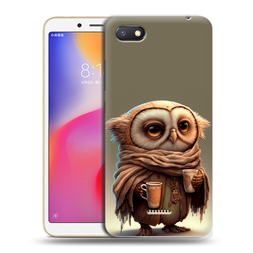 Силиконовый противоударный чехол на Xiaomi RedMi 6A с принтом Сова Силиконовый противоударный чехол на Xiaomi RedMi 6A с принтом Сова