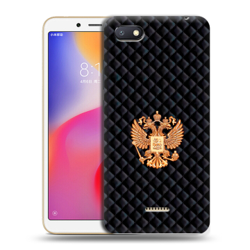 Силиконовый противоударный чехол на Xiaomi RedMi 6A с принтом Герб России принт Силиконовый противоударный чехол на Xiaomi RedMi 6A с принтом Герб России принт