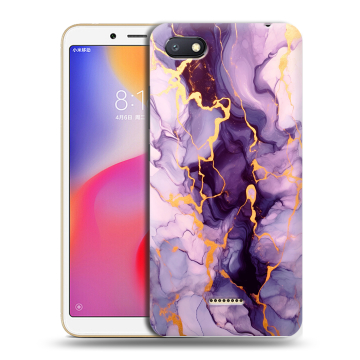Силиконовый противоударный чехол на Xiaomi RedMi 6A с принтом Мрамор Силиконовый противоударный чехол на Xiaomi RedMi 6A с принтом Мрамор