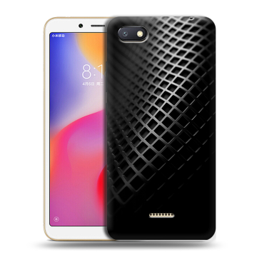 Силиконовый противоударный чехол на Xiaomi RedMi 6A с принтом Текстура металла Силиконовый противоударный чехол на Xiaomi RedMi 6A с принтом Текстура металла
