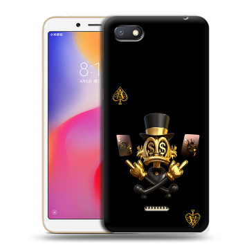 Силиконовый противоударный чехол на Xiaomi RedMi 6A с принтом Золотой скрудж макдак Силиконовый противоударный чехол на Xiaomi RedMi 6A с принтом Золотой скрудж макдак