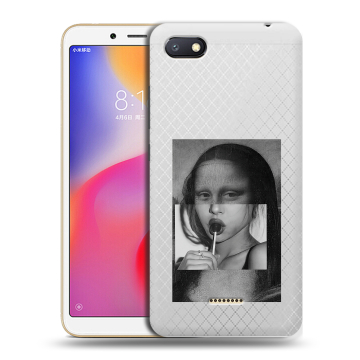 Силиконовый противоударный чехол на Xiaomi RedMi 6A с принтом Мона Лиза Силиконовый противоударный чехол на Xiaomi RedMi 6A с принтом Мона Лиза