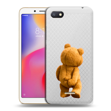 Силиконовый противоударный чехол на Xiaomi RedMi 6A с принтом Медведь Силиконовый противоударный чехол на Xiaomi RedMi 6A с принтом Медведь