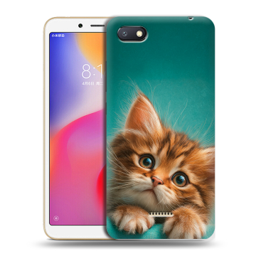 Силиконовый противоударный чехол на Xiaomi RedMi 6A с принтом котенок Силиконовый противоударный чехол на Xiaomi RedMi 6A с принтом котенок