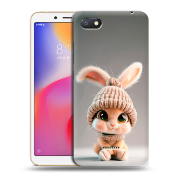 Силиконовый противоударный чехол на Xiaomi RedMi 6A с принтом Кролик Силиконовый противоударный чехол на Xiaomi RedMi 6A с принтом Кролик