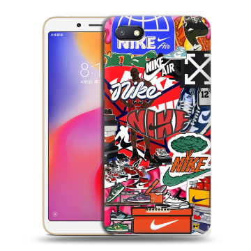 Силиконовый противоударный чехол на Xiaomi RedMi 6A с принтом Найк Nike яркий Силиконовый противоударный чехол на Xiaomi RedMi 6A с принтом Найк Nike яркий