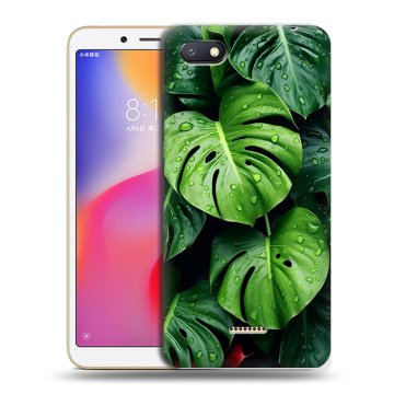 Силиконовый противоударный чехол на Xiaomi RedMi 6A с принтом Листья Силиконовый противоударный чехол на Xiaomi RedMi 6A с принтом Листья