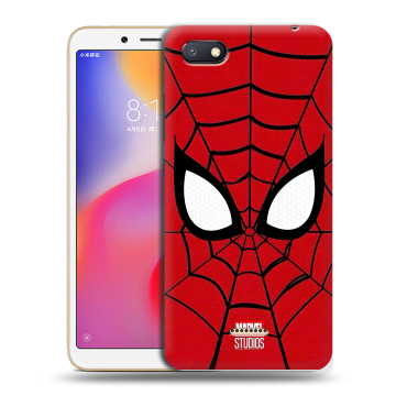 Силиконовый противоударный чехол на Xiaomi RedMi 6A с принтом человек паук spiderman Силиконовый противоударный чехол на Xiaomi RedMi 6A с принтом человек паук spiderman