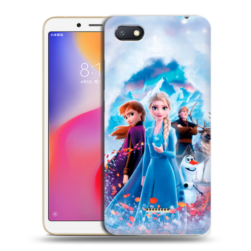 Силиконовый противоударный чехол на Xiaomi RedMi 6A с принтом Холодное сердце Frozen Силиконовый противоударный чехол на Xiaomi RedMi 6A с принтом Холодное сердце Frozen
