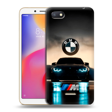 Силиконовый противоударный чехол на Xiaomi RedMi 6A с принтом БМВ BMW Силиконовый противоударный чехол на Xiaomi RedMi 6A с принтом БМВ BMW