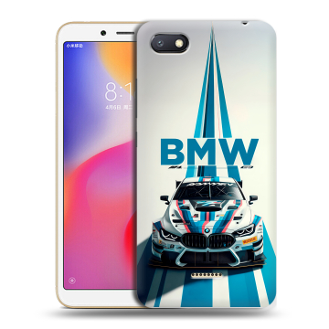 Силиконовый противоударный чехол на Xiaomi RedMi 6A с принтом БМВ BMW Силиконовый противоударный чехол на Xiaomi RedMi 6A с принтом БМВ BMW