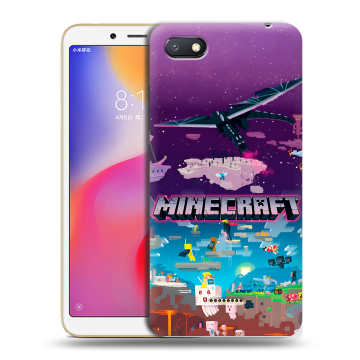 Силиконовый противоударный чехол на Xiaomi RedMi 6A с принтом Майнкрафт Minecraft Силиконовый противоударный чехол на Xiaomi RedMi 6A с принтом Майнкрафт Minecraft