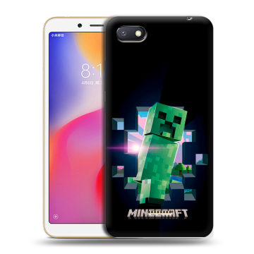 Силиконовый противоударный чехол на Xiaomi RedMi 6A с принтом Майнкрафт Minecraft Силиконовый противоударный чехол на Xiaomi RedMi 6A с принтом Майнкрафт Minecraft