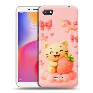 Силиконовый противоударный чехол на Xiaomi RedMi 6A с принтом для девочек Силиконовый противоударный чехол на Xiaomi RedMi 6A с принтом для девочек