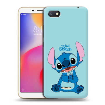Силиконовый противоударный чехол на Xiaomi RedMi 6A с принтом Лило и Стич Силиконовый противоударный чехол на Xiaomi RedMi 6A с принтом Лило и Стич