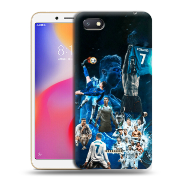 Силиконовый противоударный чехол на Xiaomi RedMi 6A с принтом Реал Роналдо Силиконовый противоударный чехол на Xiaomi RedMi 6A с принтом Реал Роналдо