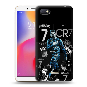 Силиконовый противоударный чехол на Xiaomi RedMi 6A с принтом Реал Роналдо Силиконовый противоударный чехол на Xiaomi RedMi 6A с принтом Реал Роналдо