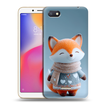 Силиконовый противоударный чехол на Xiaomi RedMi 6A с принтом Лиса Силиконовый противоударный чехол на Xiaomi RedMi 6A с принтом Лиса