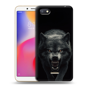 Силиконовый противоударный чехол на Xiaomi RedMi 6A с принтом Волк Силиконовый противоударный чехол на Xiaomi RedMi 6A с принтом Волк