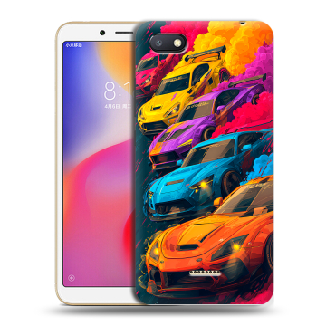 Силиконовый противоударный чехол на Xiaomi RedMi 6A с принтом Тачки Силиконовый противоударный чехол на Xiaomi RedMi 6A с принтом Тачки