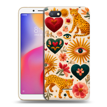 Силиконовый противоударный чехол на Xiaomi RedMi 6A с принтом Модный принт Силиконовый противоударный чехол на Xiaomi RedMi 6A с принтом Модный принт