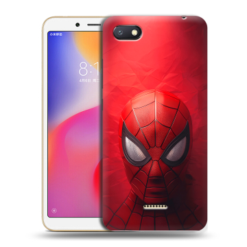 Силиконовый противоударный чехол на Xiaomi RedMi 6A с принтом Spiderman Человек паук Силиконовый противоударный чехол на Xiaomi RedMi 6A с принтом Spiderman Человек паук