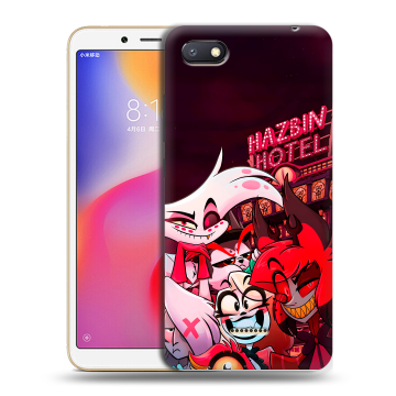 Силиконовый противоударный чехол на Xiaomi RedMi 6A с принтом Hazbin Hotel Отель Хазбин Силиконовый противоударный чехол на Xiaomi RedMi 6A с принтом Hazbin Hotel Отель Хазбин