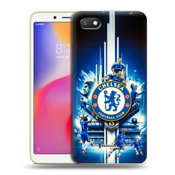 Силиконовый противоударный чехол на Xiaomi RedMi 6A с принтом Chelsea Челси Силиконовый противоударный чехол на Xiaomi RedMi 6A с принтом Chelsea Челси