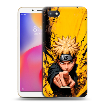 Силиконовый противоударный чехол на Xiaomi RedMi 6A с принтом Naruto Наруто Силиконовый противоударный чехол на Xiaomi RedMi 6A с принтом Naruto Наруто