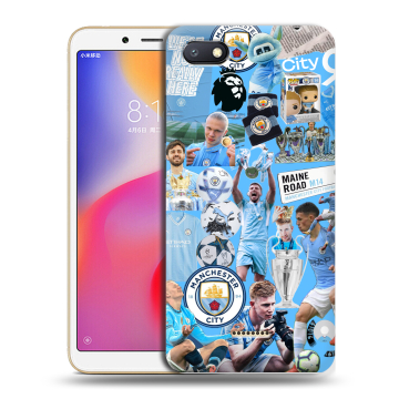 Силиконовый противоударный чехол на Xiaomi RedMi 6A с принтом Man City Манчестер Сити Силиконовый противоударный чехол на Xiaomi RedMi 6A с принтом Man City Манчестер Сити
