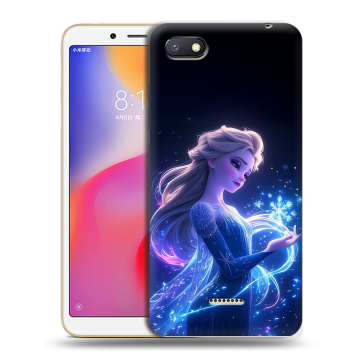 Силиконовый противоударный чехол на Xiaomi RedMi 6A с принтом Холодное сердце Frozen Силиконовый противоударный чехол на Xiaomi RedMi 6A с принтом Холодное сердце Frozen