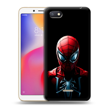 Силиконовый противоударный чехол на Xiaomi RedMi 6A с принтом Spiderman Человек паук Силиконовый противоударный чехол на Xiaomi RedMi 6A с принтом Spiderman Человек паук