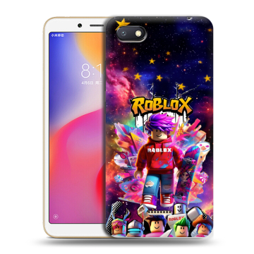Силиконовый противоударный чехол на Xiaomi RedMi 6A с принтом Roblox Роблокс Силиконовый противоударный чехол на Xiaomi RedMi 6A с принтом Roblox Роблокс