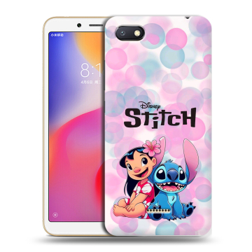 Силиконовый противоударный чехол на Xiaomi RedMi 6A с принтом Лило и Стич Силиконовый противоударный чехол на Xiaomi RedMi 6A с принтом Лило и Стич